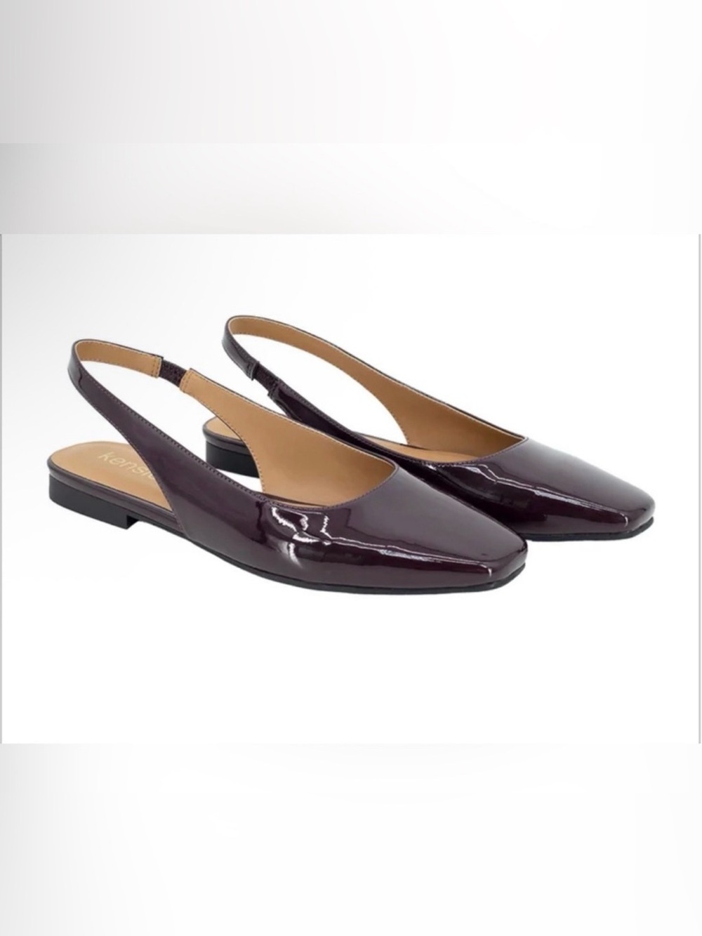 Kensie Women's Dark Burgundy Slingback Flats